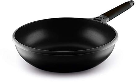 Aluminium Wok met Afneembare Handgreep voor Optimale Kookprestaties
