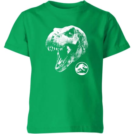 Jurassic Park T Rex Kids' T-Shirt - Green - 122/128 (7-8 jaar)