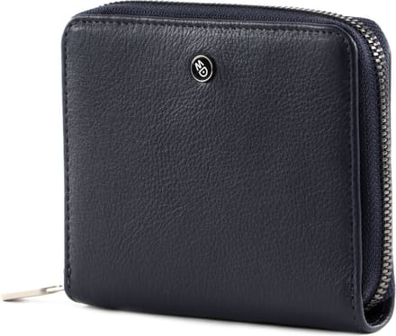 MANDARINA DUCK Leren Portemonnee Downtown Zip Wallet Iron Gate Donkergrijs