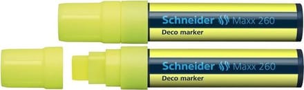 Schneider krijtmarker - Maxx 260 - fluorgeel - 2 stuks - S-126005-2