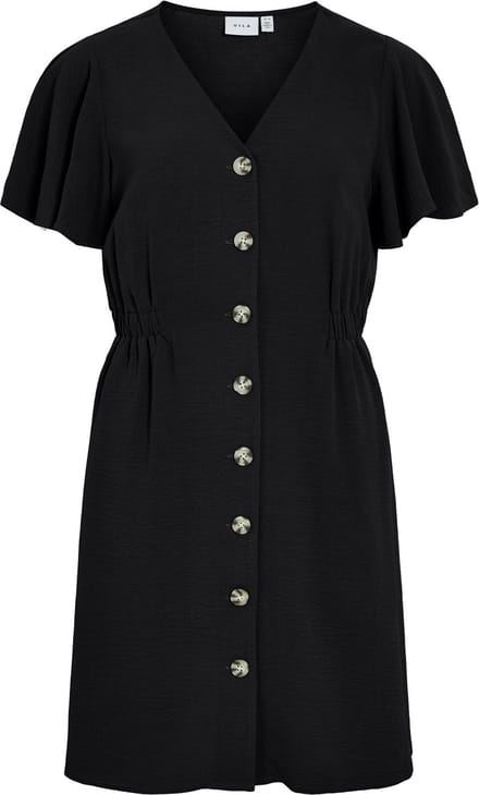 VILA - VIGABSEN S/S V-NECK SHORT DRESS/KA - Dames - Mini jurken