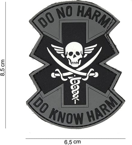 101 Inc Embleem 3D Pvc Do No Harm Grijs Zwart  16099