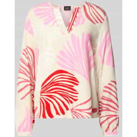 Regular fit blouse met lange mouwen van pure viscose