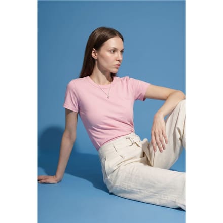 Dames Effen Crew Neck T-shirt