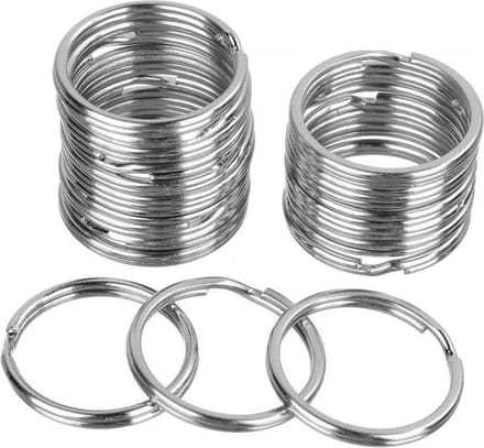 Hiden - Sleutelringen - Sleutelhanger maken - Sleutelringen met Ketting - Sleutelhanger ring - 30 stuks