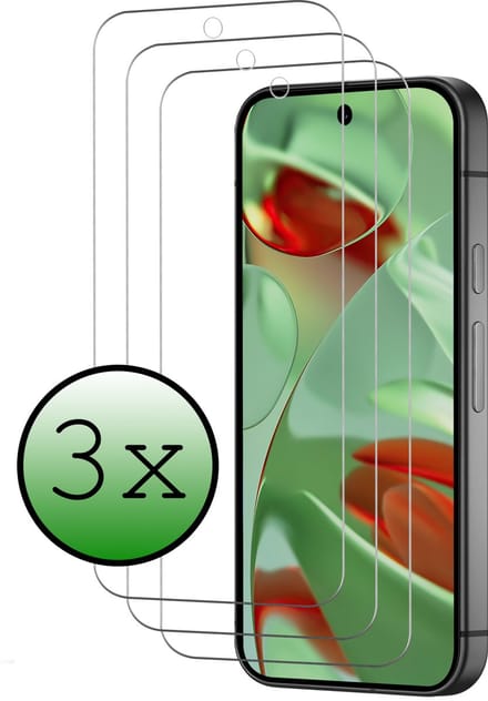 Screenprotector - 3 Stuks Geschikt voor Google Pixel 10 Pro - Extra Sterk - Beschermglas - Gehard Glas - Tempered Glass - Screen Protector