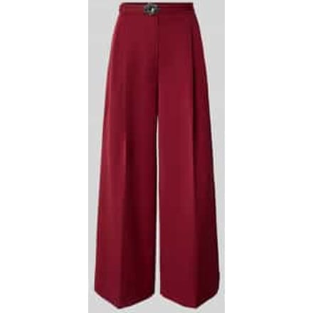Stoffen broek met siersteentjes en persplooien