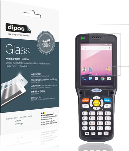 dipos – 2x Matte Pantserfolie geschikt voor Unitech HT510A | 9H Screenprotector