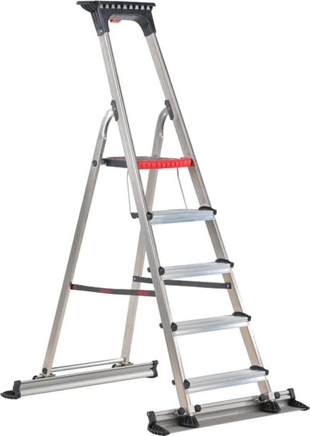 Altrex Huishoudtrap - 5 treden - SET met Gardenbase - Max. werkhoogte 3.00 m - Double Decker