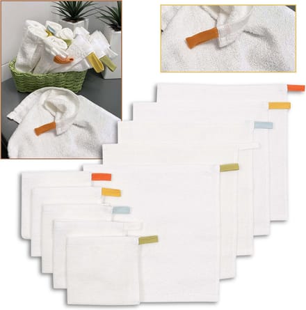 KRAMA, 10x katoen, witte handdoek 30x30 cm -