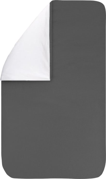 BINK Bedding Dekbedovertrek Wafel (Pique) Antraciet Ledikant 100x135 cm (geen sloop)
