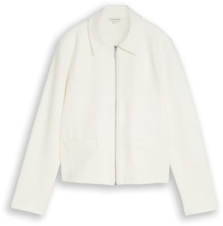 Tom Tailor - Regular fit jas met rits - Maat L - Whisper White