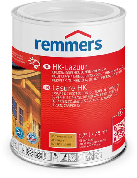 Remmers HK-Lazuur 3in1 - Licht Eiken - 2.5 liter