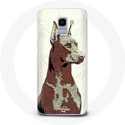 Coque pour Samsung Galaxy A8 2018 Doberman Race de chiens
