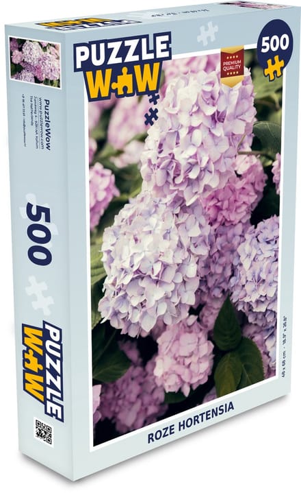 Puzzel Roze hortensia - Legpuzzel - Puzzel 500 stukjes