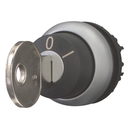 Eaton 111790 M22-WS-MS2 Sleutelknop Kunststof frontring Sleutel Zwart 1 stuk(s) Piece