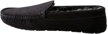 Next - Heren - Mocassinpantoffels van suède met voering van imitatiebont - Zwart
