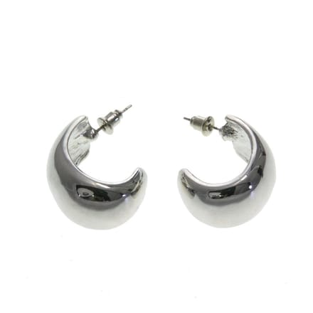 Behave - Oorbel steker zilverkleur chunky retro stijl 2,5 cm