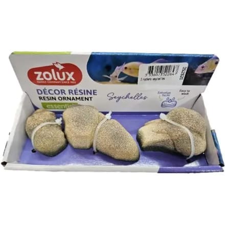 Aquarium decoratie rotsen Zolux Seychelles (x3)