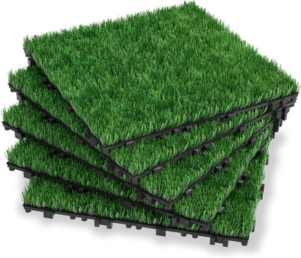 ACXIN Kunstgras Grastegels 11 stuks - 30x30cm - 4cm dik - 1㎡ - Voor Tuin, Terras & Balkon