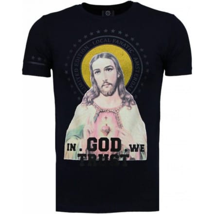 Local Fanatic Jezus rhinestone t-shirt