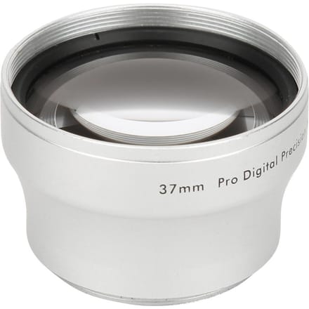 37MM 2X Aluminiumlegering Vergroting Converter Lens voor 37MM Diameter Camera Lens gray