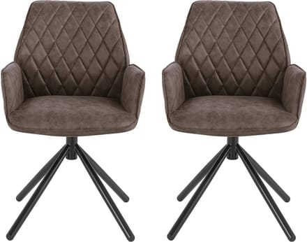 Preston-Stoel - 2 Pack - Donkerbruin