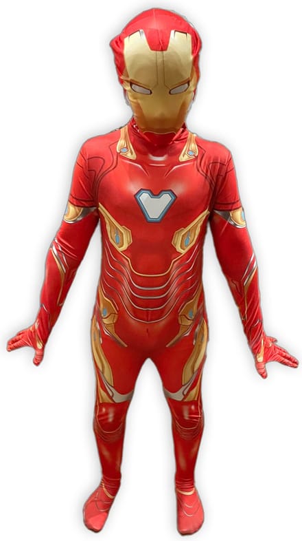 Superheldendroom - Iron Man - 146/152 (10/11 Jaar) - Verkleedkleding - Superheldenpak - Actieheld - Carnaval