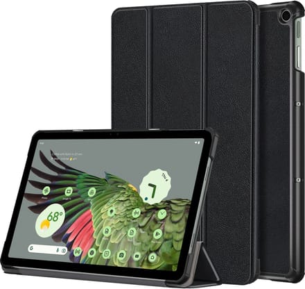 Cazy tablet Hoes geschikt voor Google Pixel Tablet - TriFold Bookcase - Zwart