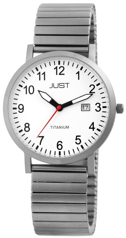 JUST Herenhorloge titanium Luke, datumweergave