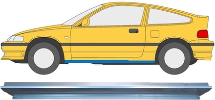 Reparatie dorpel voor Honda CRX 1987-1992 / Links