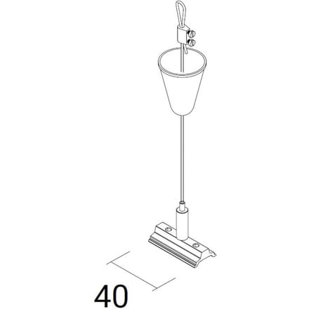 Ivela afhanghoogte SQUARE 48 V zwart, vergrendeling pendel 2 m