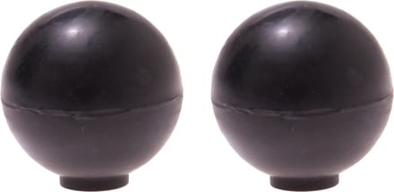 Protect-it Deurstopper/deurbuffer Golf - 2x - D35mm - rubber - zwart