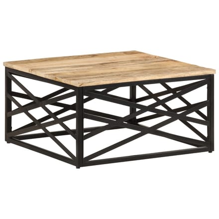 vidaXL - Salontafel - 68x68x35 - cm - massief - mangohout