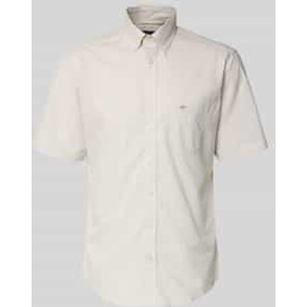 Fynch-Hatton Overhemd Essential Premium Cotton Mini Check Pistache / male