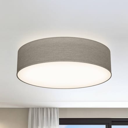 B.K.Licht - Plafondlamp - Ø38cm - taupe - excl. 2x E27 lichtbronnen