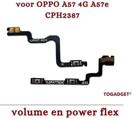 Volume- en Power Flex Kabel voor Oppo A57 4G / A57e – Vervangingsonderdeel