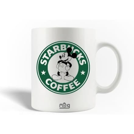 Keramische Mok - Starbucks - Mickey Mouse - 30cl - Vaatwasmachinebestendig - Wit