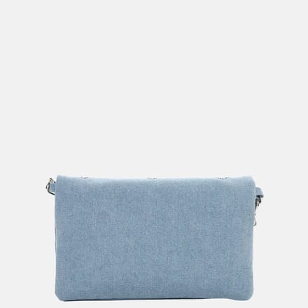 Emily & Noah Juliane crossbody tas overslag denim strass light blue
