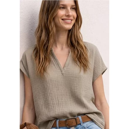 Blouse shirt van mousseline