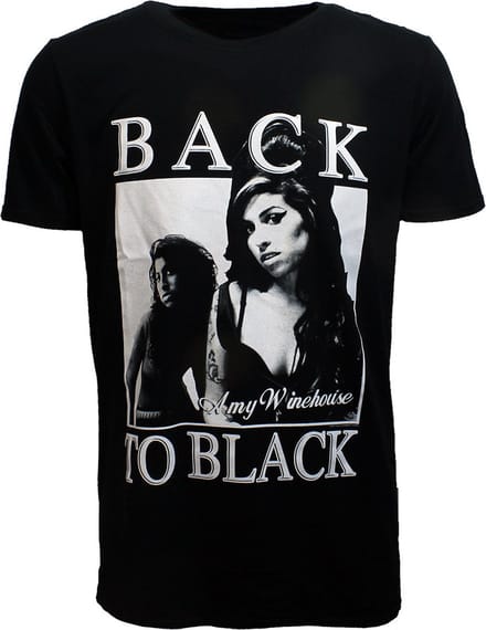 Amy Winehouse Back To Black T-Shirt - Officiële Merchandise - M