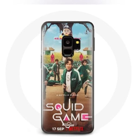 Coque - Samsung - S9 Plus - Souple - Blanc - Squid Game Joueurs Soldats Poupée