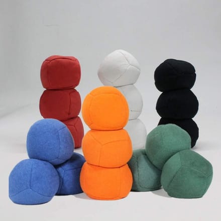 Jongleerballen Set - Zitzak Ballen - Technische Vaardigheden - Zelfnivellerend Ontwerp - 90 Gram - Rood