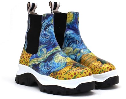 Goby Dames Sneaker Boots – Elastische Enkellaarzen – Handgemaakt Vegan Leer – Maat 37