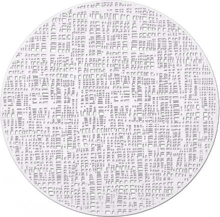 Zeller placemat Circle - glanzend wit - kunststof - rond - Dia 38 cm - onderlegger
