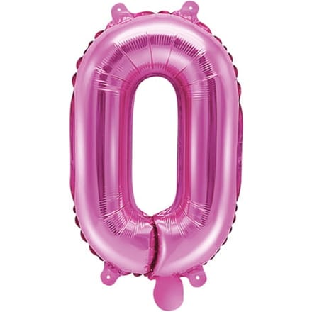 PARTYDECO - Roze aluminium cijfer ballon - Decoratie > Ballonnen