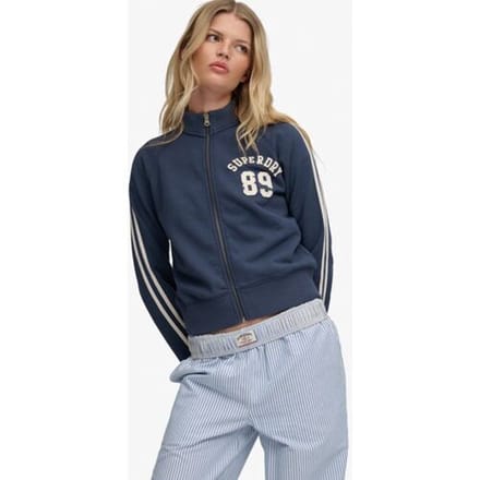 Superdry Athletic Applique Trainingsjack Blauw Grootte: 44