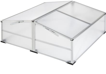 tectake® Aluminium Kweekbak Plantenbed - Afsluitbaar Dak - Weerbestendig - Diverse Modellen - (Model 2 | Nr. 402341)