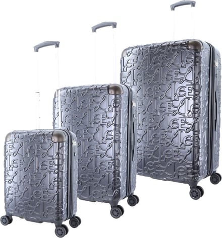 ELLE Alors Harde Kofferset 3-delig - S/M/L - Antraciet - Antraciet / Set