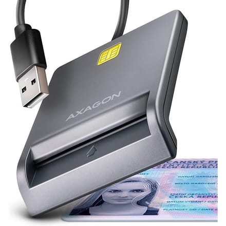 Lecteur de carte à puce CRE-SM3T câble USB 1,3 m noir